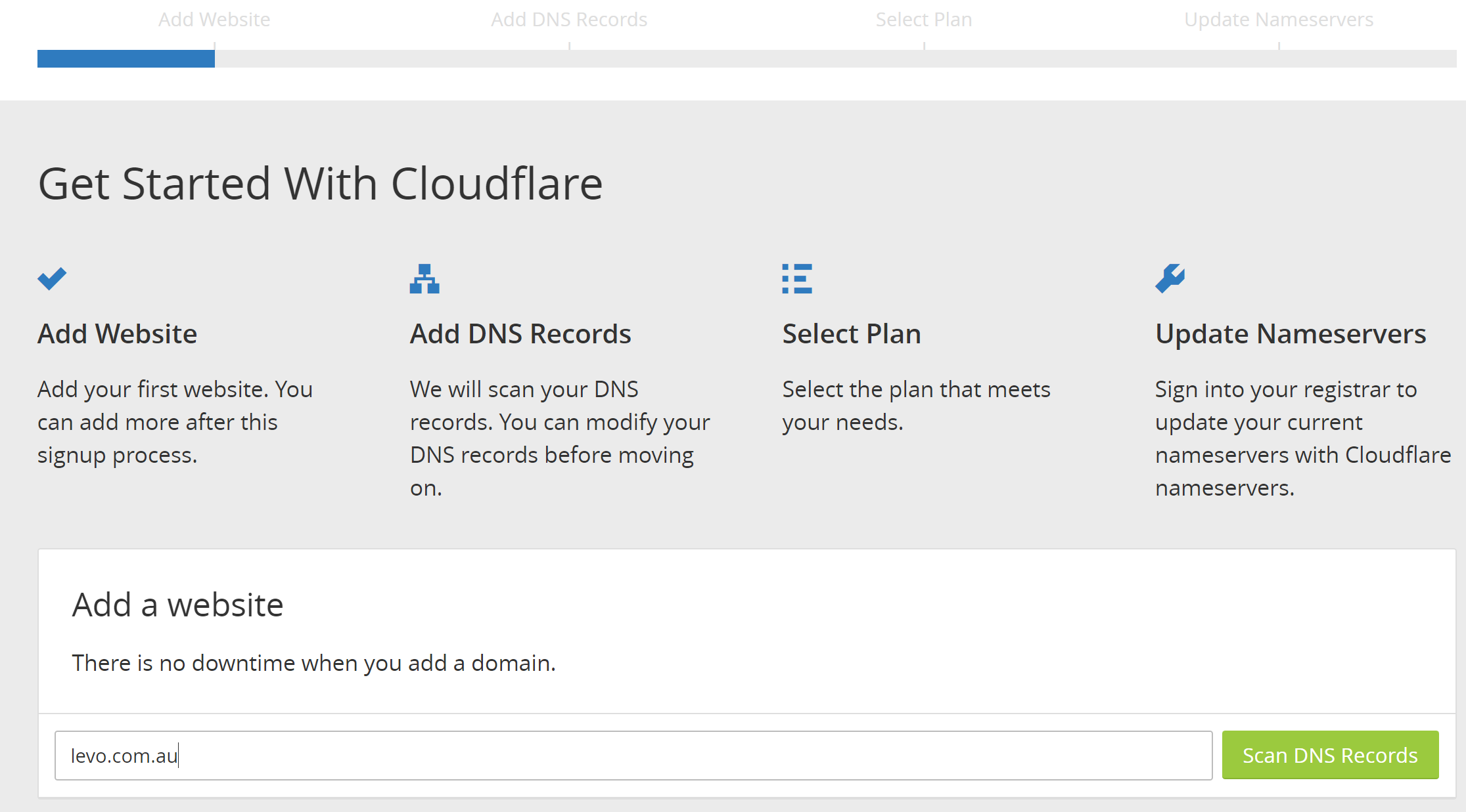 Domain record. Cloudflare. Domain add. Website update. Cloudflare Page.